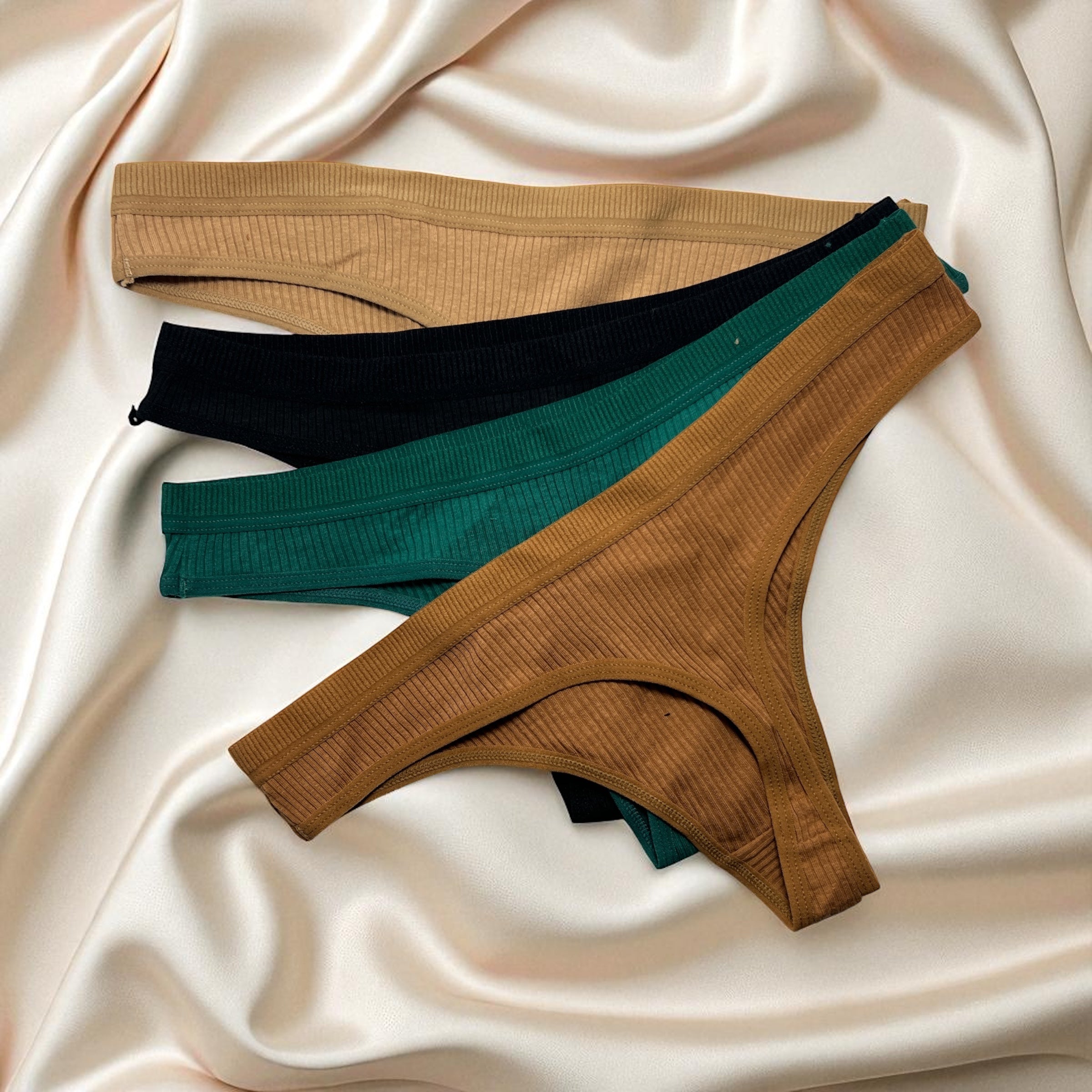 Cotton Thong Panties (Pack of 4)