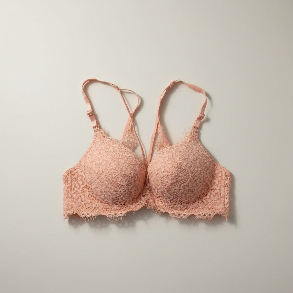Net Cotton Paded Bra