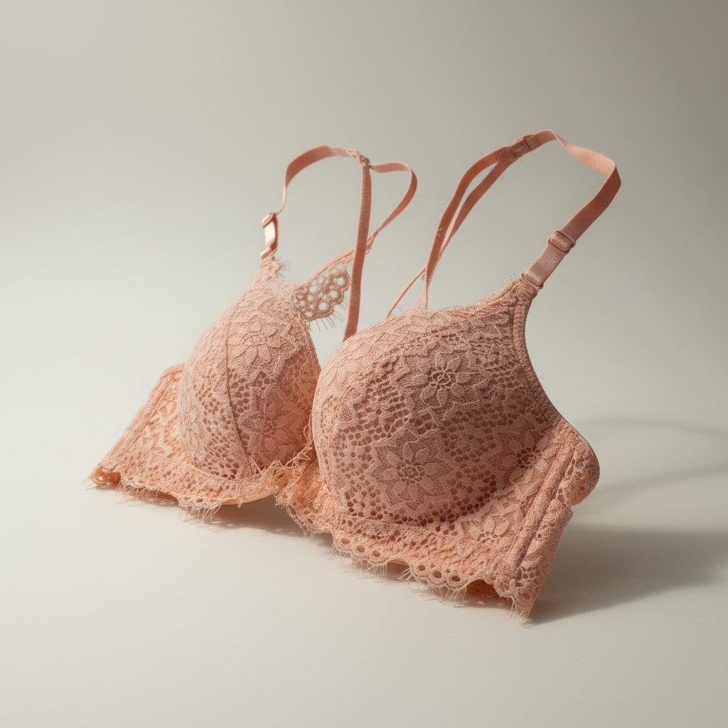 Net Cotton Paded Bra