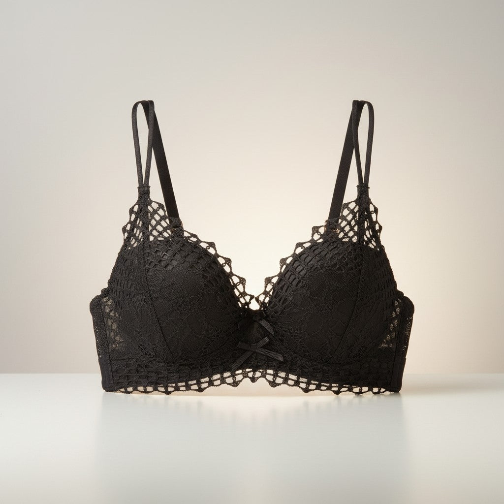 Net Cotton Padded Bra