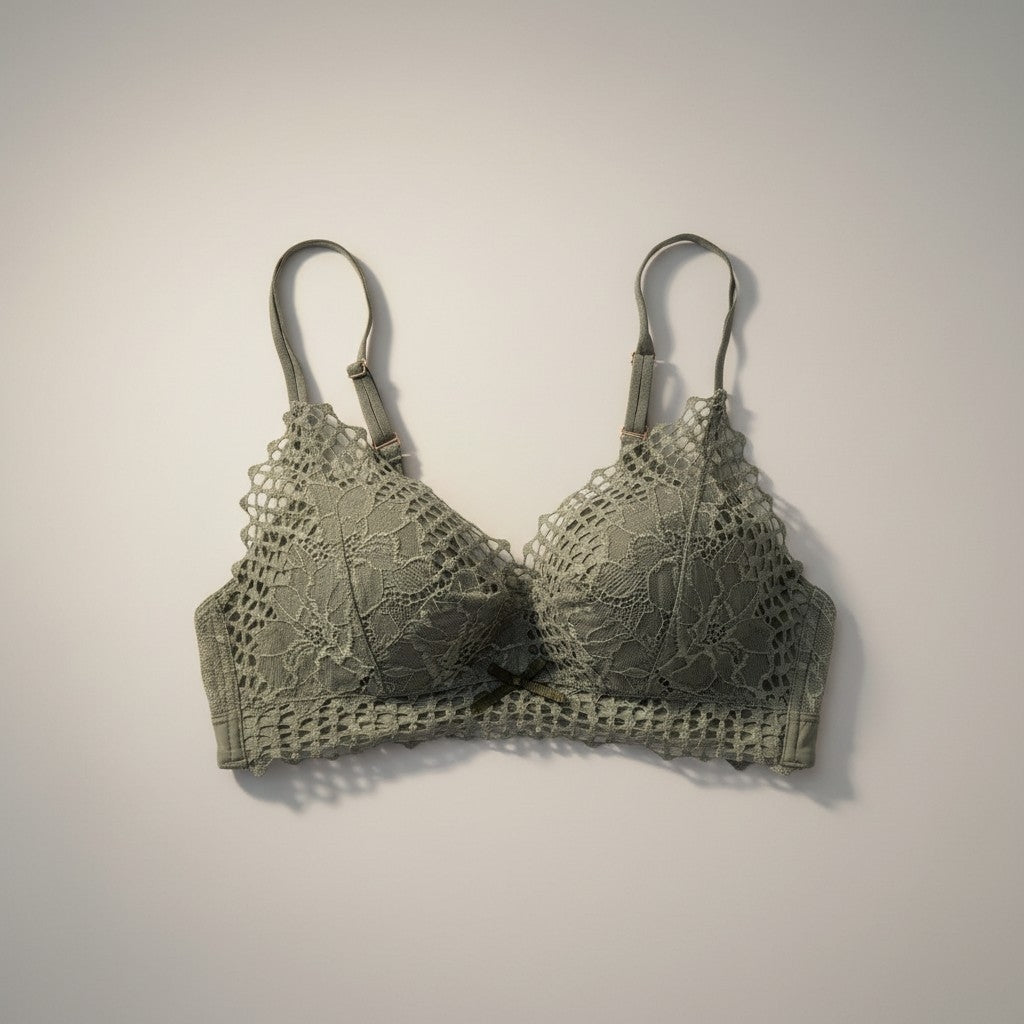 Net Cotton Padded Bra