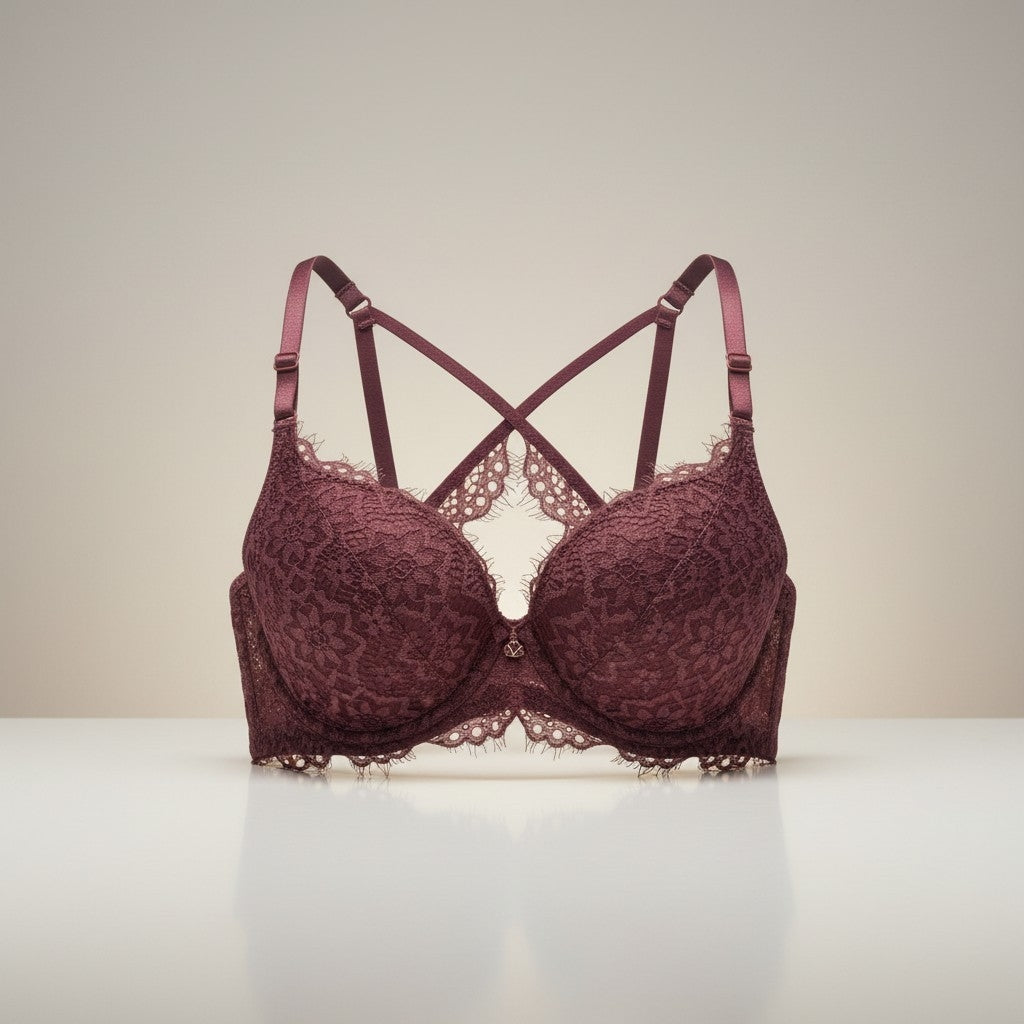 Net Cotton Padded Bra